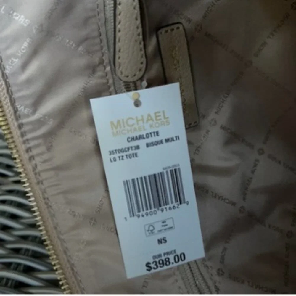 Michael Kors Charlotte Large Top Zip Tote - Picture 14 of 16